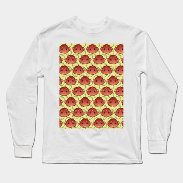 Pouty Pufferfish Long Sleeve T-Shirt by zarya_kiqo